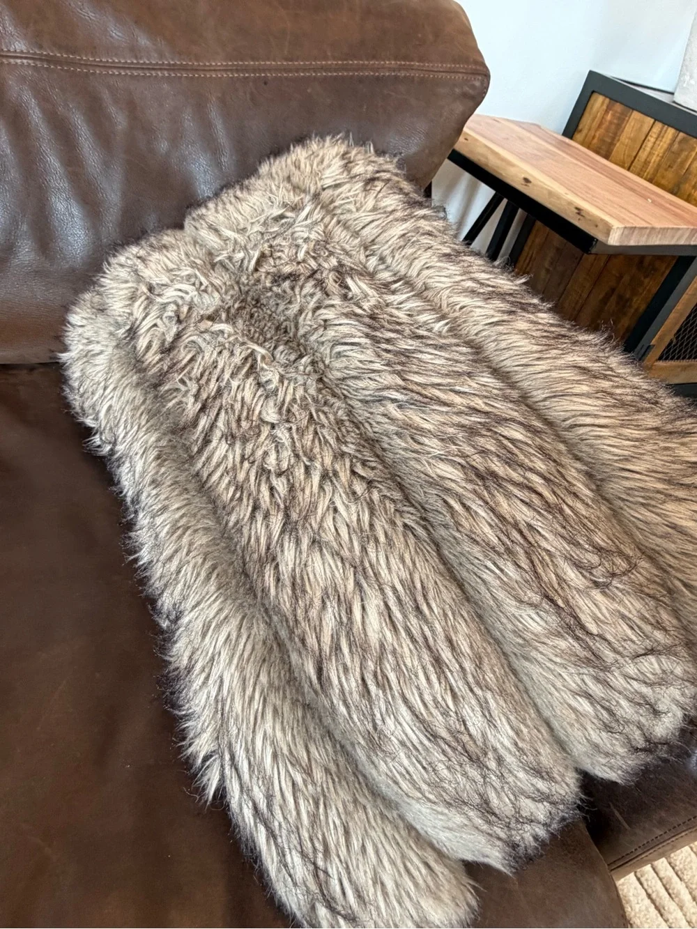 Restoration Hardware Faux Fur Pillows.